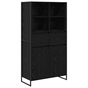 Sideboard Schwarz Eichen-Optik, 2er-Set