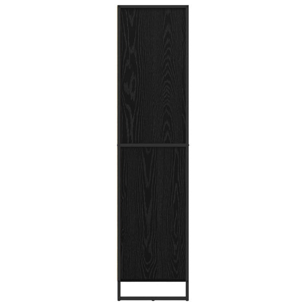 Sideboard Schwarz Eichen-Optik, 2er-Set
