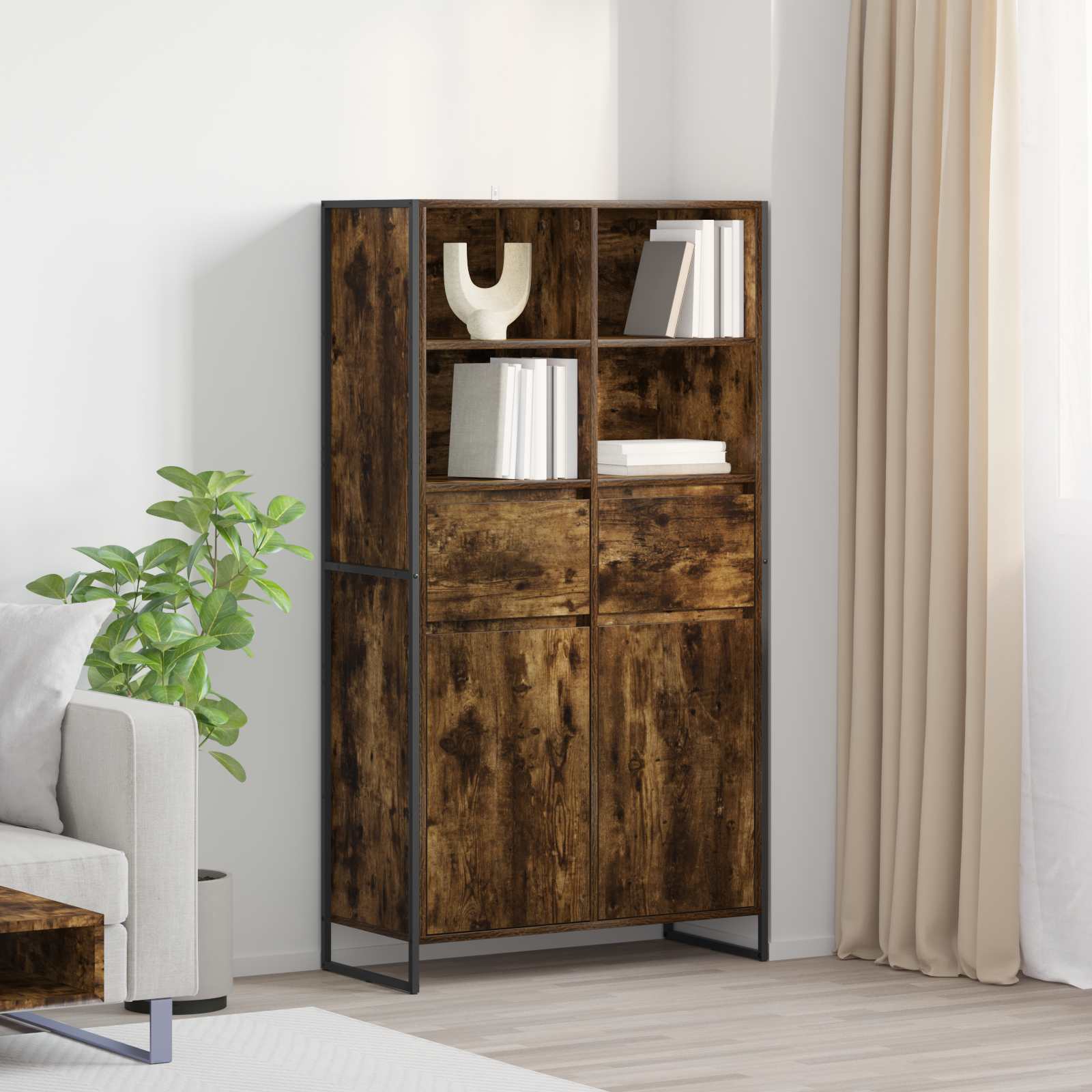 Sideboard Raucharbe Holzwerkstoff 81x36x150.5 cm