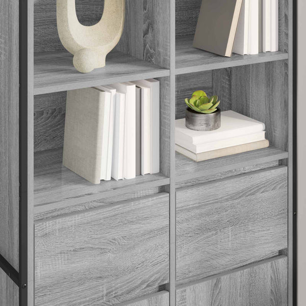 Graues Sideboard Sonoma, 2-teilig
