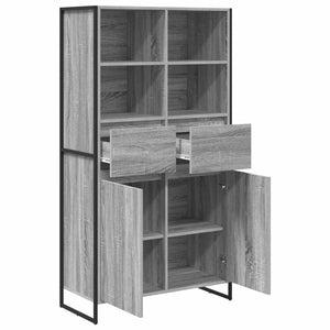 Graues Sideboard Sonoma, 2-teilig