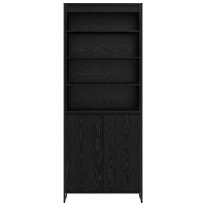 Hoher Schrank, Schwarz Eiche, 79x36x200 cm
