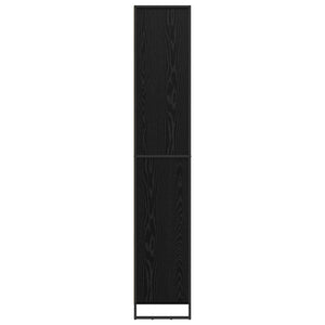 Hoher Schrank, Schwarz Eiche, 79x36x200 cm