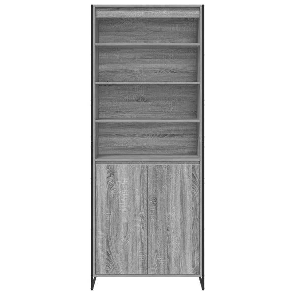 Hoher Schrank Grau Sonoma 79x36x200 cm