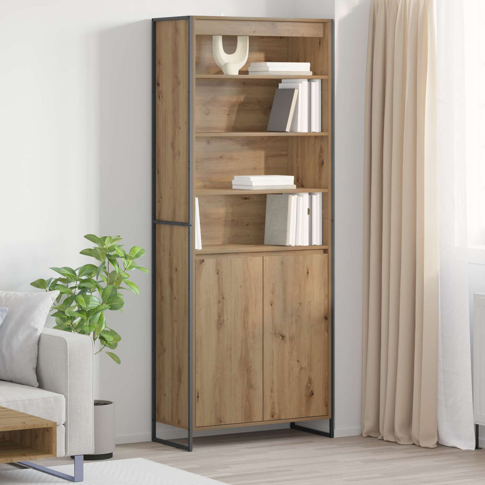 Hoher Schrank Eiche 79x36x200 cm