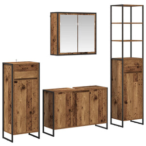 Badezimmermöbel Set Altholz Optik