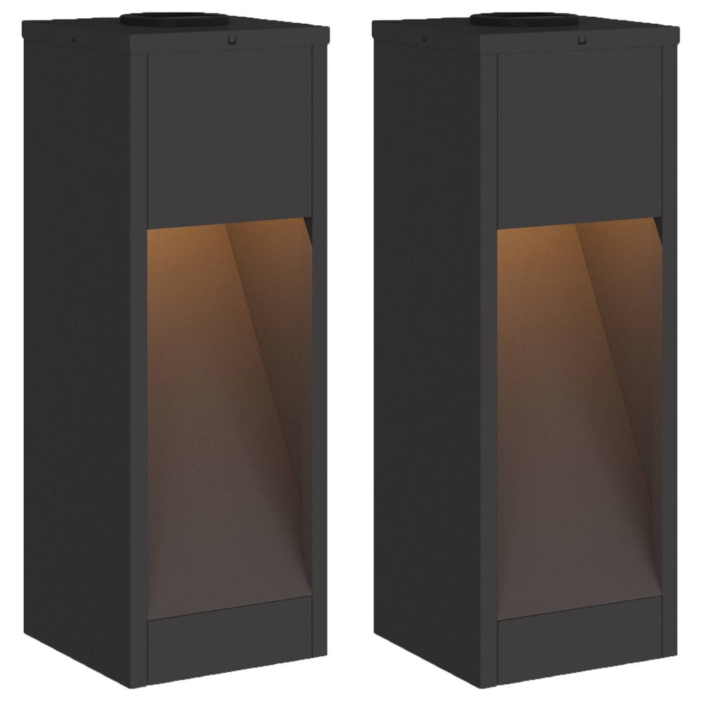 Solar LED Wegeleuchte Schwarz 2er-Set