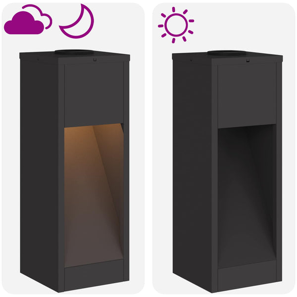 Solar LED Wegeleuchte Schwarz 2er-Set