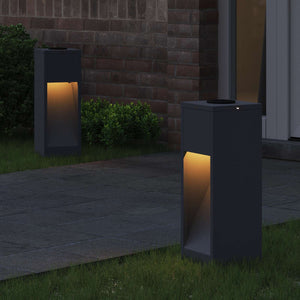 Solar LED Wegeleuchte 2er Set Anthrazit