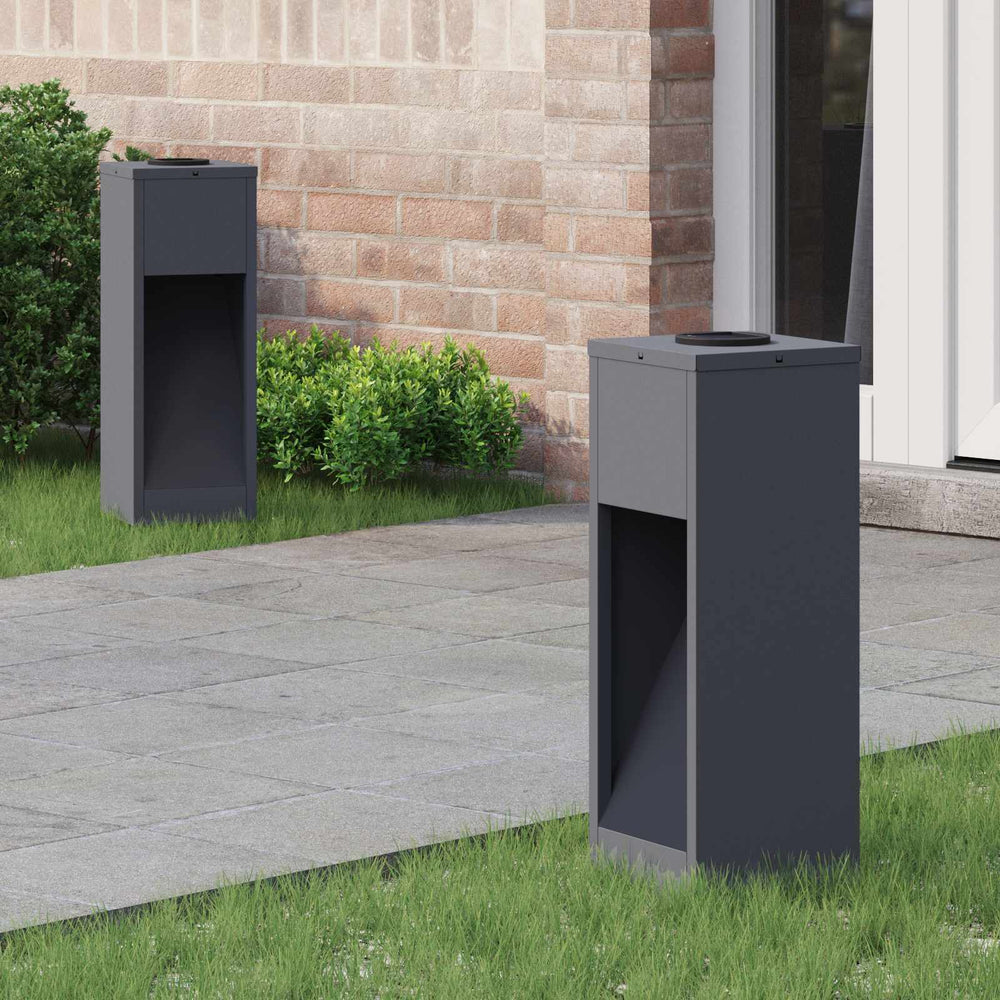 Solar LED Wegeleuchte 2er Set Anthrazit