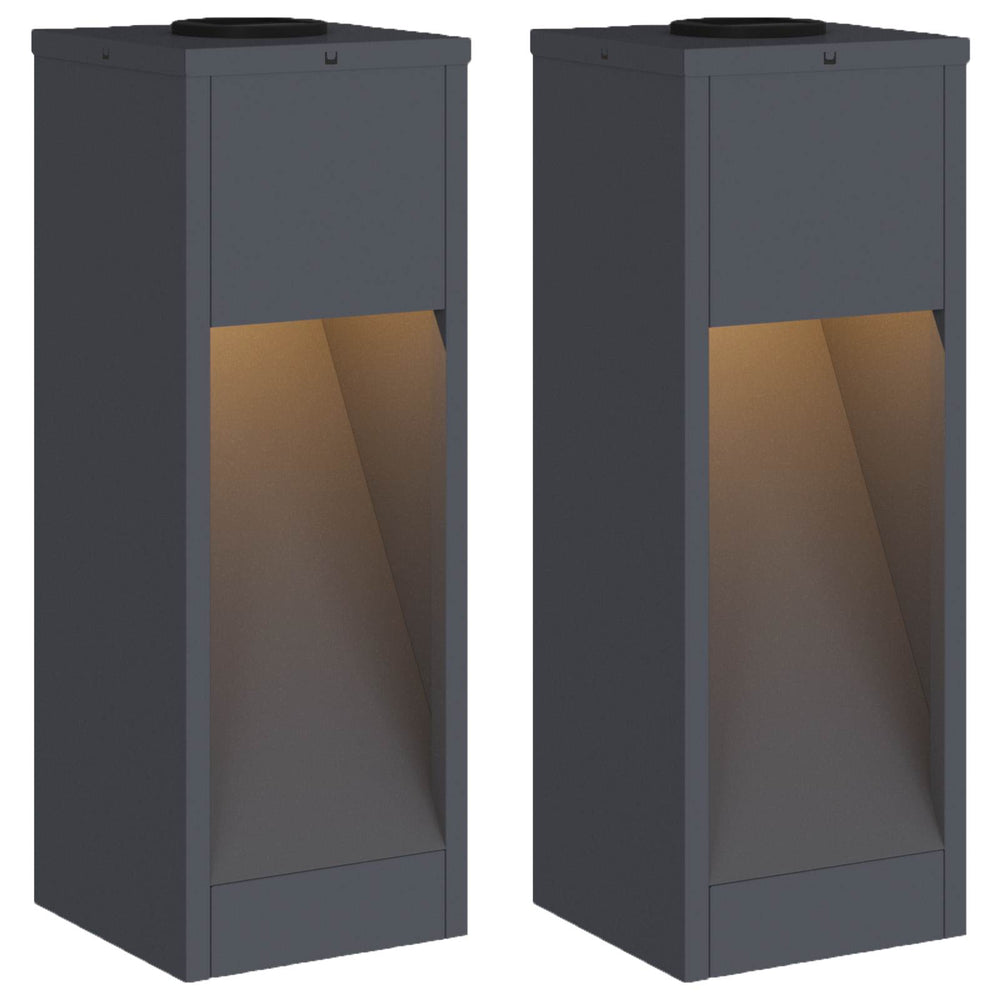 Solar LED Wegeleuchte 2er Set Anthrazit