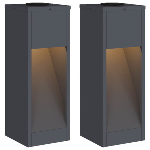 Solar LED Wegeleuchte 2er Set Anthrazit