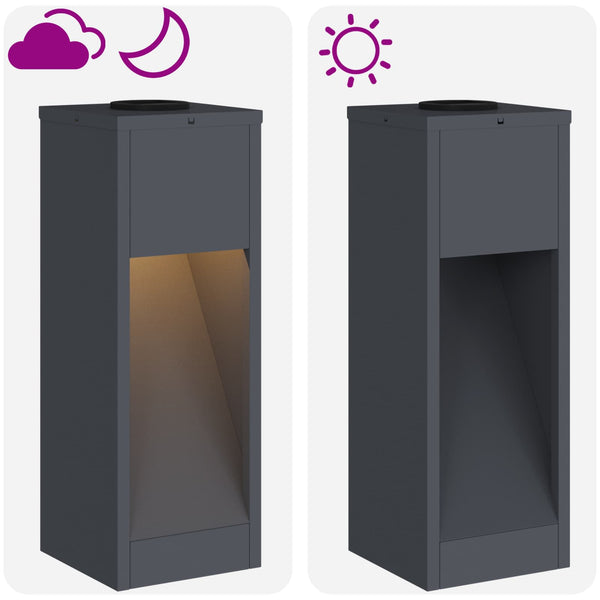 Solar LED Wegeleuchte 2er Set Anthrazit