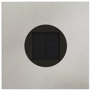 Solar LED Wegeleuchten Silber Edelstahl 2er Set