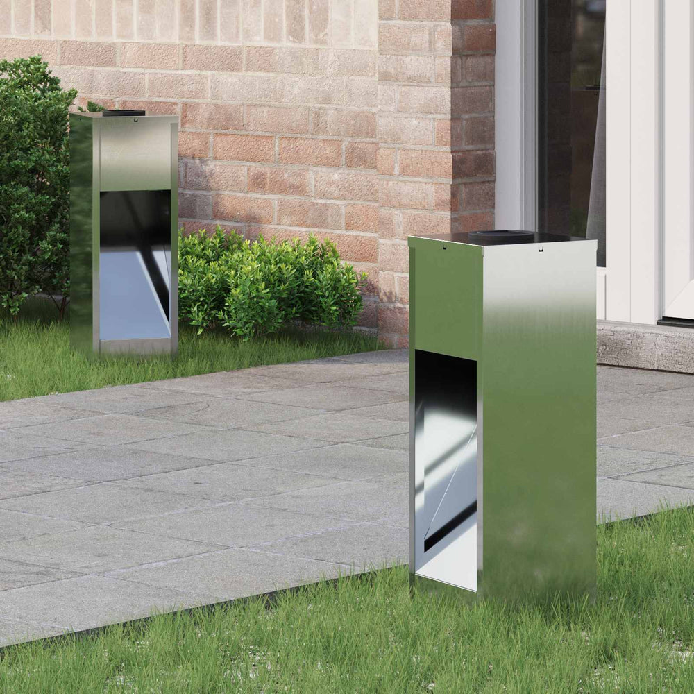 Solar LED Wegeleuchte Silber 2er-Set