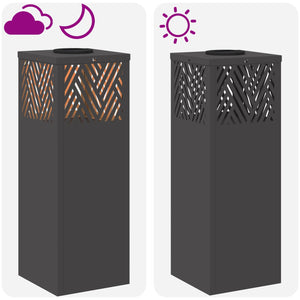 Solar LED Wegleuchten Schwarz 2er Set