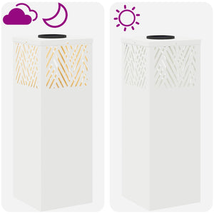 Solar LED Wegleuchten, Kaltgewalzter Stahl, 2er-Set