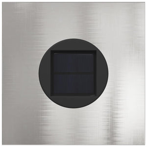 Solar LED Wegleuchten Silber Edelstahl 2er Set
