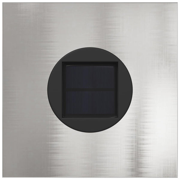 Solar LED Wegleuchten Silber Edelstahl 2er Set