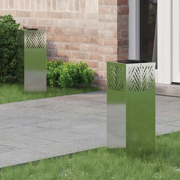Solar LED Wegleuchten Silber 2er Set