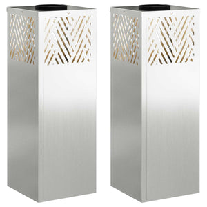 Solar LED Wegleuchten Silber 2er Set