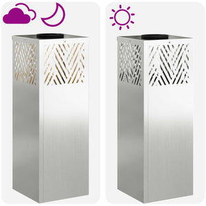 Solar LED Wegleuchten Silber 2er Set