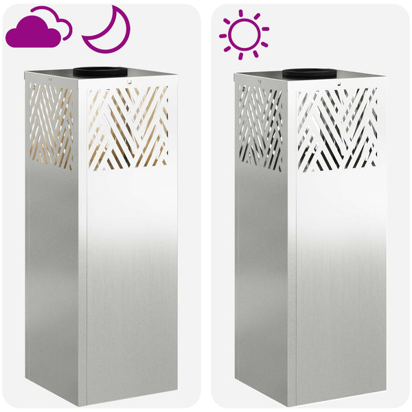 Solar LED Wegleuchten Silber 2er Set