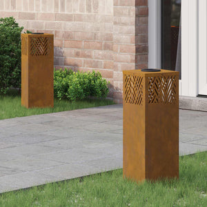Solar LED Wegleuchten 2er Set Bronze