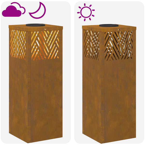 Solar LED Wegleuchten 2er Set Bronze