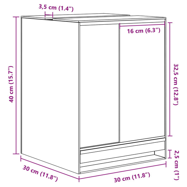 Transparentes Glas Terrarium 30x30x40cm