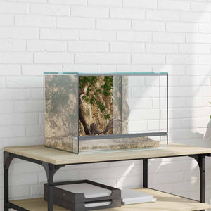Glas Terrarium mit Speicher 40x30x30cm
