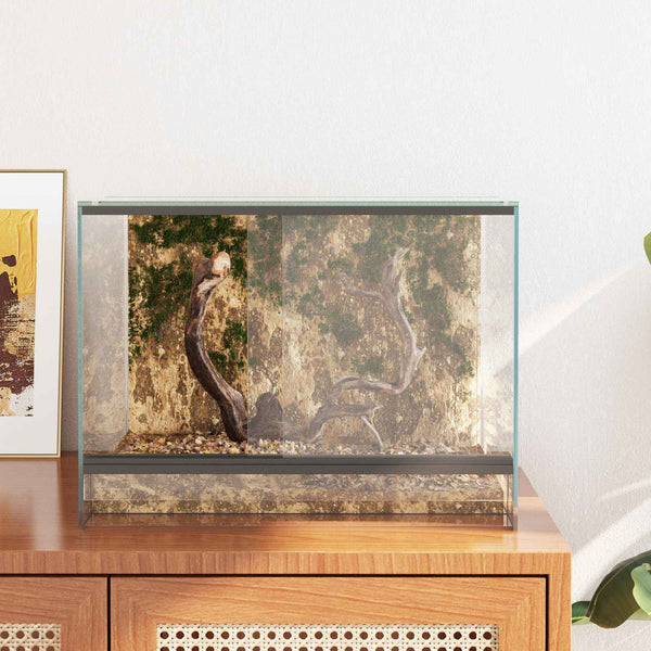 Glas Terrarium mit Speicher 40x30x30cm