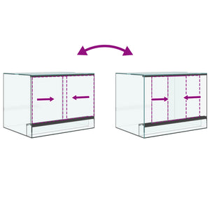 Glas Terrarium mit Speicher 40x30x30cm