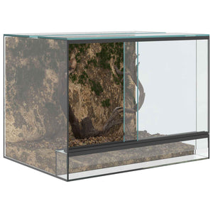 Glas Terrarium mit Speicher 40x30x30cm