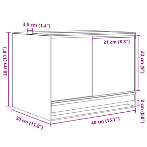 Glas Terrarium mit Speicher 40x30x30cm