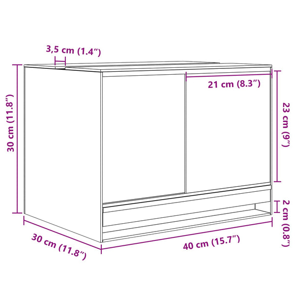 Glas Terrarium mit Speicher 40x30x30cm