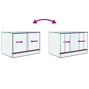 Terrarium Glas 60x40x40cm Reptilien