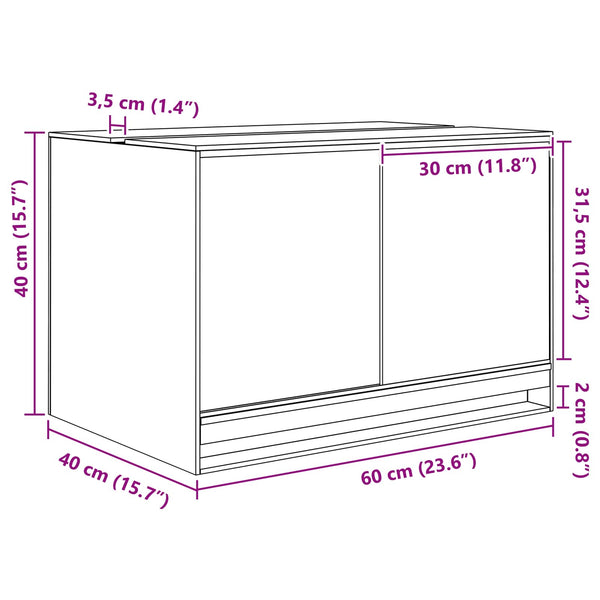 Terrarium Glas 60x40x40cm Reptilien