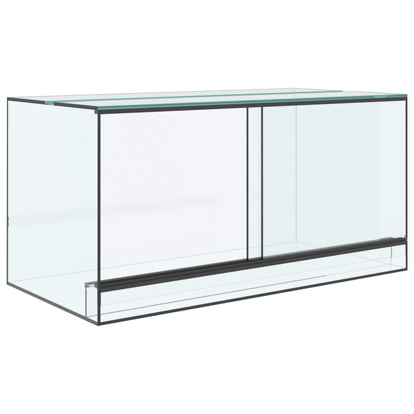 Glas Terrarium mit Stauraum 80x40x40cm