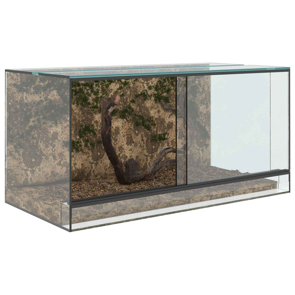 Glas Terrarium mit Stauraum 80x40x40cm
