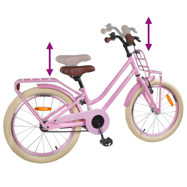 18 Zoll Kinderfahrrad Hellrosa für 5-7 Jahre