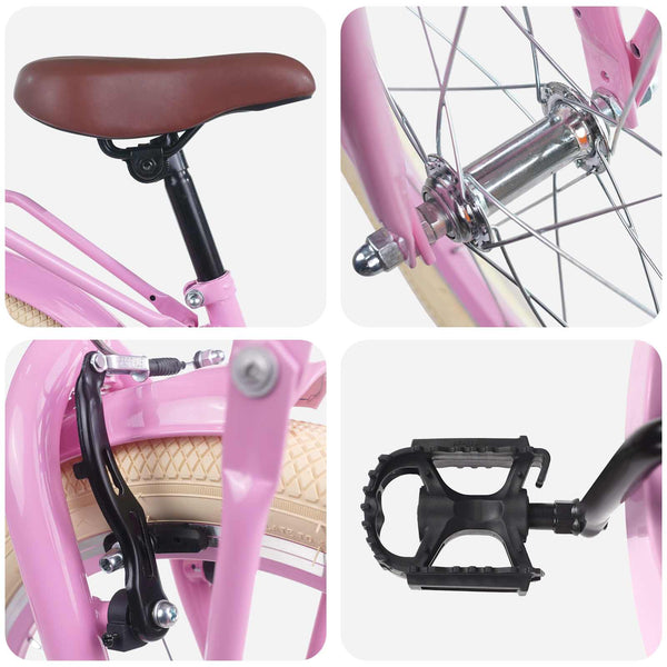 Kinderfahrrad 20 Zoll Hellrosa 6-11 Jahre
