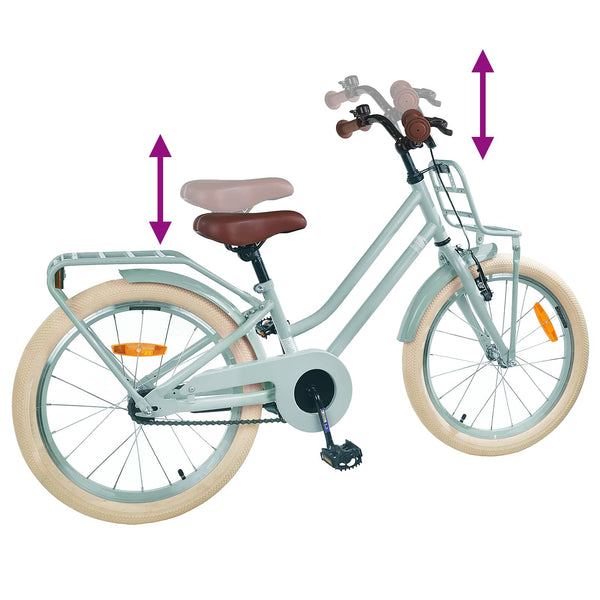 Kinderfahrrad 18 Zoll Hellgrün, 5-7 Jahre