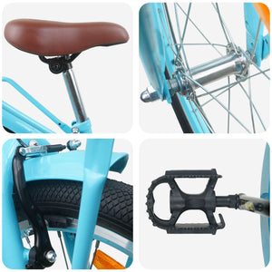 18 Zoll Kinderfahrrad Himmelblau für 5-7 Jährige