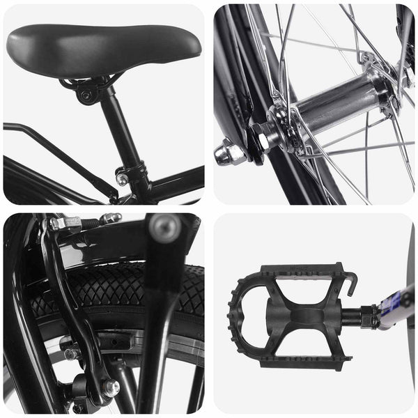 18 Zoll Kinderfahrrad, Schwarz, 5-7 Jahre