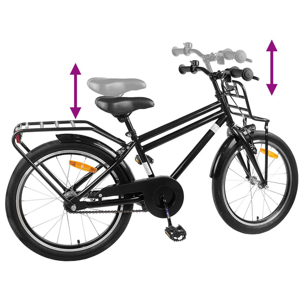 Kinderfahrrad 20 Zoll Schwarz (6-11 Jahre)