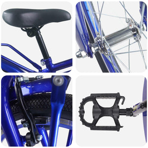 vidaXL Vélo pour enfants 22 pouces pour 7-12 ans Bleu foncé