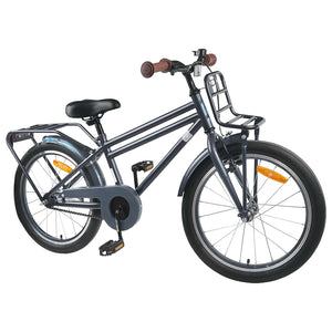 Kinderfahrrad 18 Zoll Dunkelgrau 5-7 Jahre