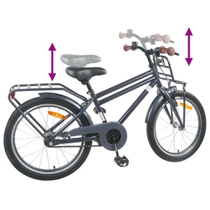 Kinderfahrrad 18 Zoll Dunkelgrau 5-7 Jahre