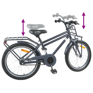 Kinderfahrrad 20 Zoll Dunkelgrau, 6-11 Jahre